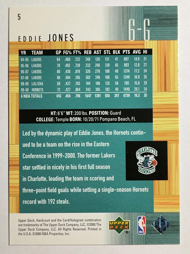 2000-01 Upper Deck Hardcourt #5 Eddie Jones