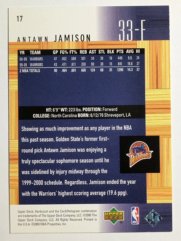 2000-01 Upper Deck Hardcourt #17 Antawn Jamison