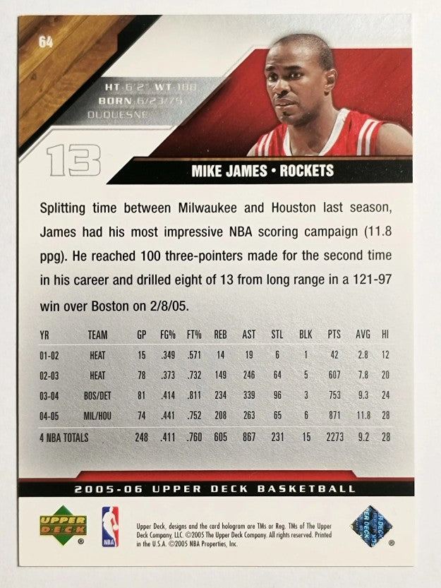 2005-06 Upper Deck #64 Mike James
