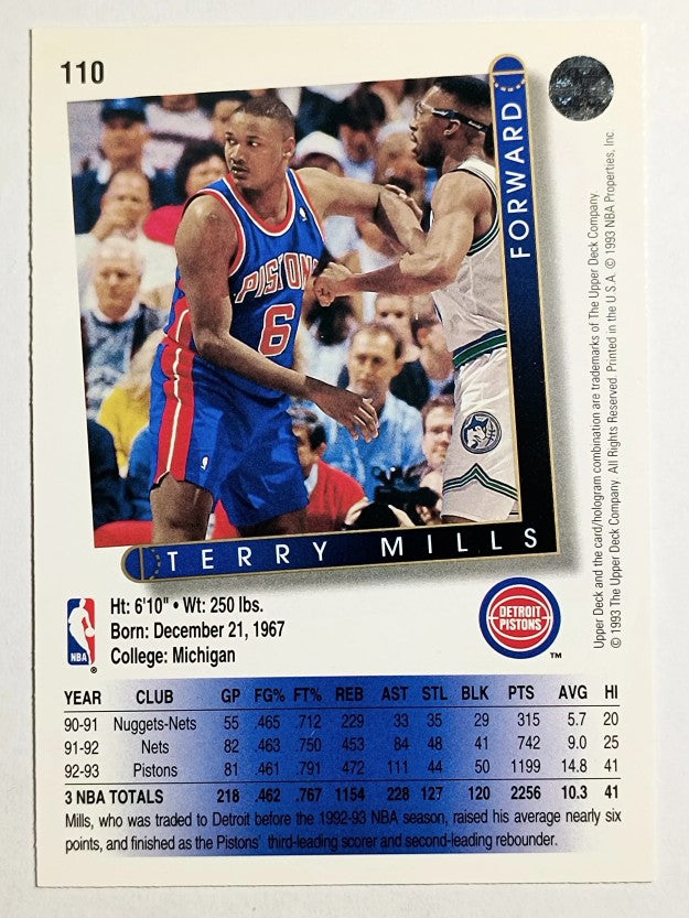 1993-94 Upper Deck #110 Terry Mills