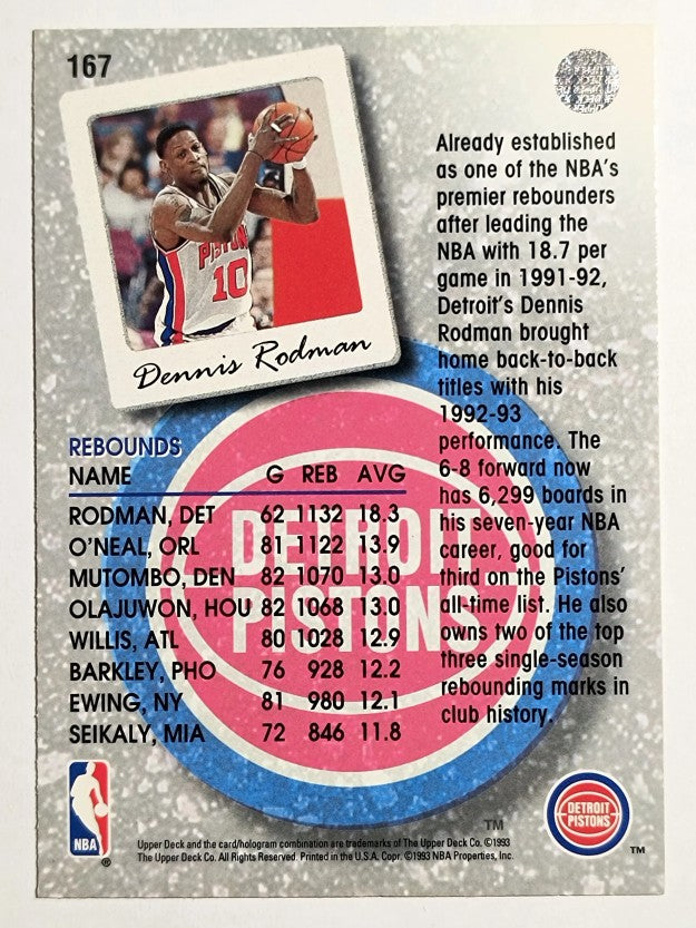 1993-94 Upper Deck #167 Dennis Rodman SL (NM)