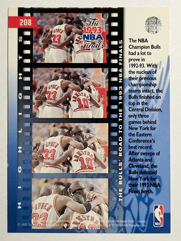 1993-94 Upper Deck #208 1992-93 Bulls FIN