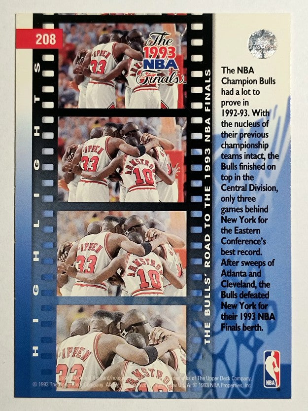 1993-94 Upper Deck #208 1992-93 Bulls FIN