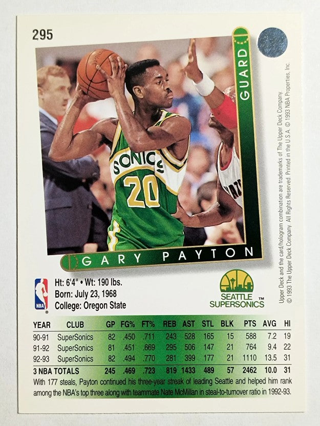1993-94 Upper Deck #295 Gary Payton