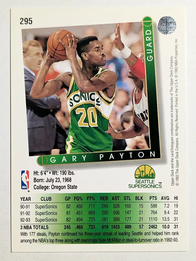 1993-94 Upper Deck #295 Gary Payton