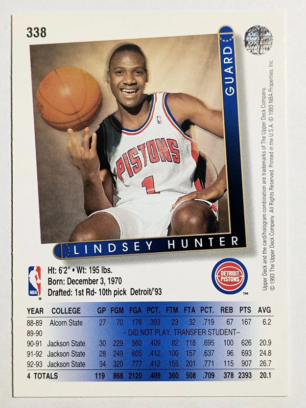 1993-94 Upper Deck #338 Lindsey Hunter RC