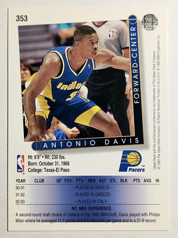 1993-94 Upper Deck #353 Antonio Davis RC