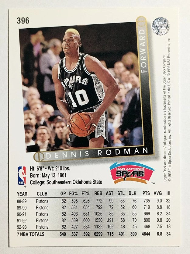1993-94 Upper Deck #396 Dennis Rodman (NM)