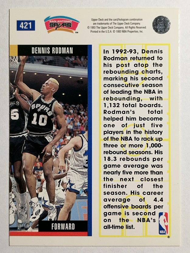 1993-94 Upper Deck #421 Dennis Rodman EB