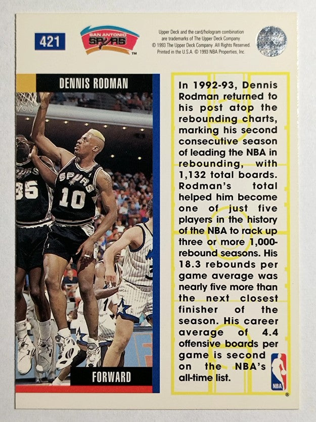 1993-94 Upper Deck #421 Dennis Rodman EB (NM)