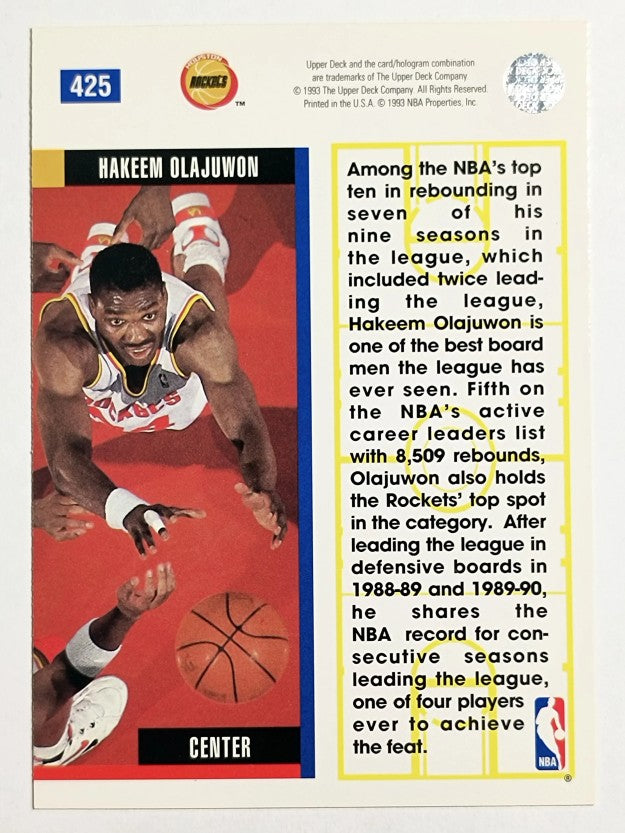 1993-94 Upper Deck #425 Hakeem Olajuwon EB