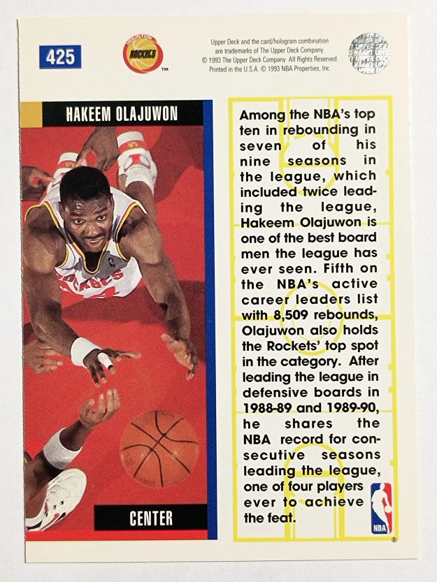 1993-94 Upper Deck #425 Hakeem Olajuwon EB