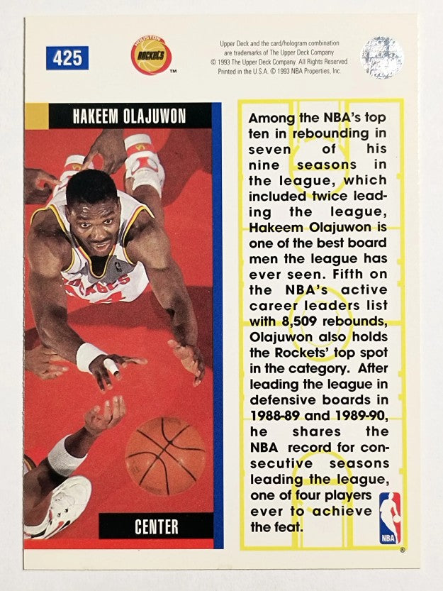 1993-94 Upper Deck #425 Hakeem Olajuwon EB