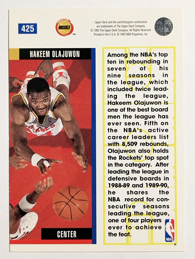 1993-94 Upper Deck #425 Hakeem Olajuwon EB