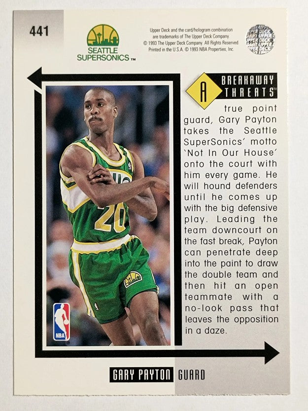 1993-94 Upper Deck #441 Gary Payton BT