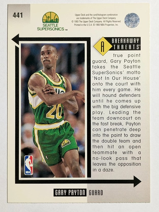 1993-94 Upper Deck #441 Gary Payton BT