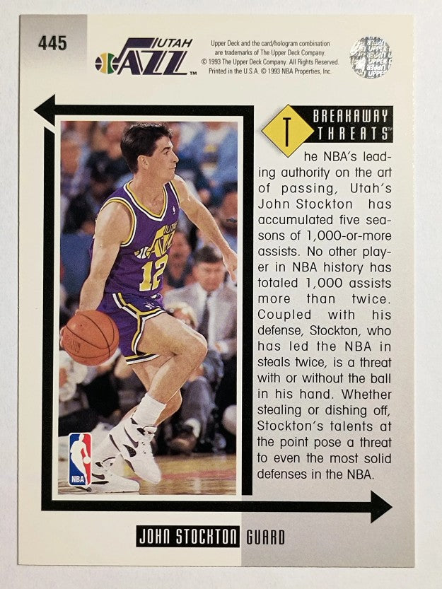 1993-94 Upper Deck #445 John Stockton BT