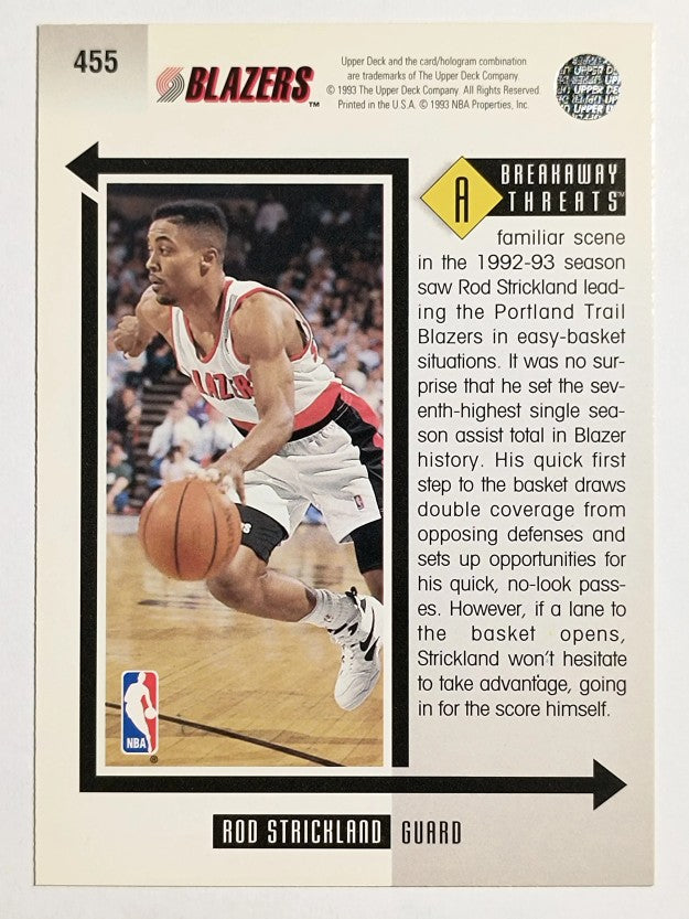 1993-94 Upper Deck #455 Rod Strickland BT