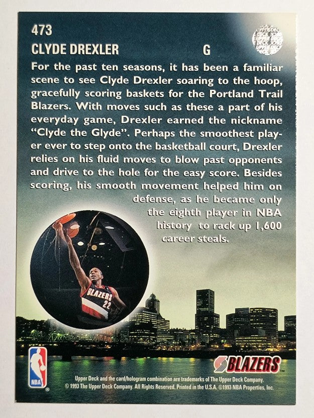 1993-94 Upper Deck #473 Clyde Drexler SKL