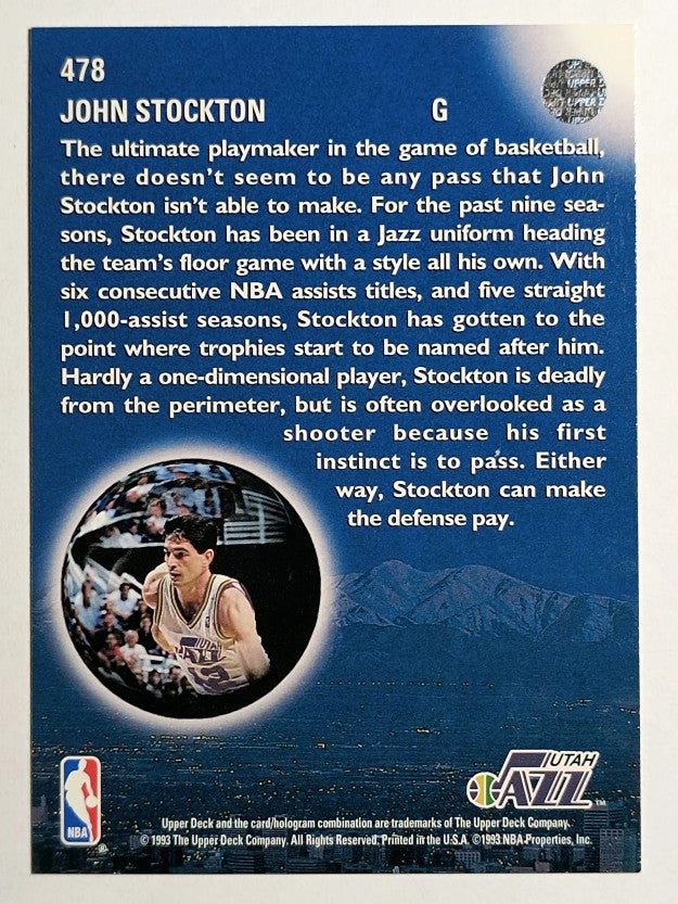 1993-94 Upper Deck #478 John Stockton SKL