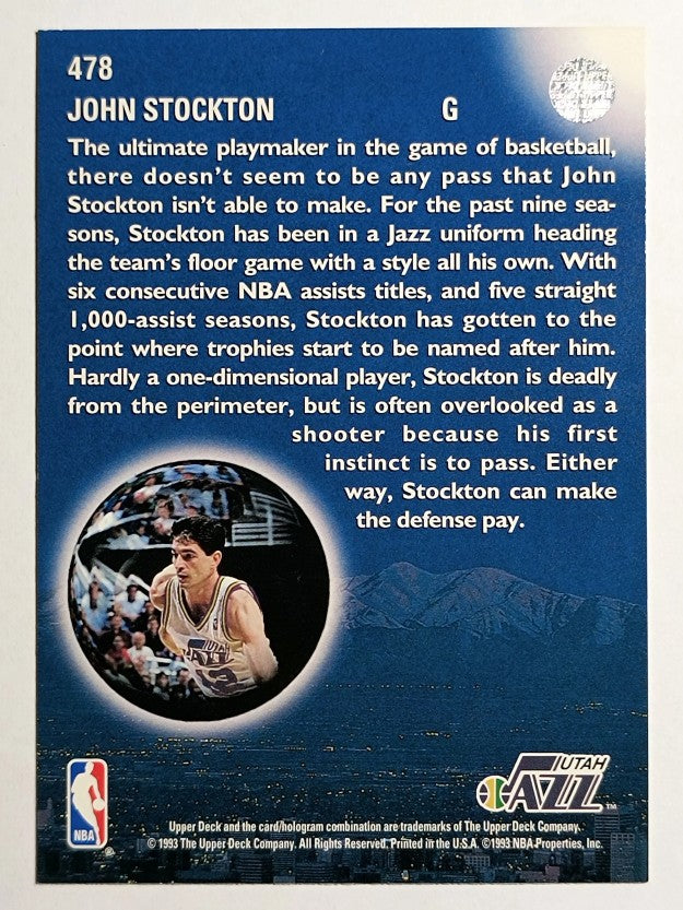 1993-94 Upper Deck #478 John Stockton SKL (NM)