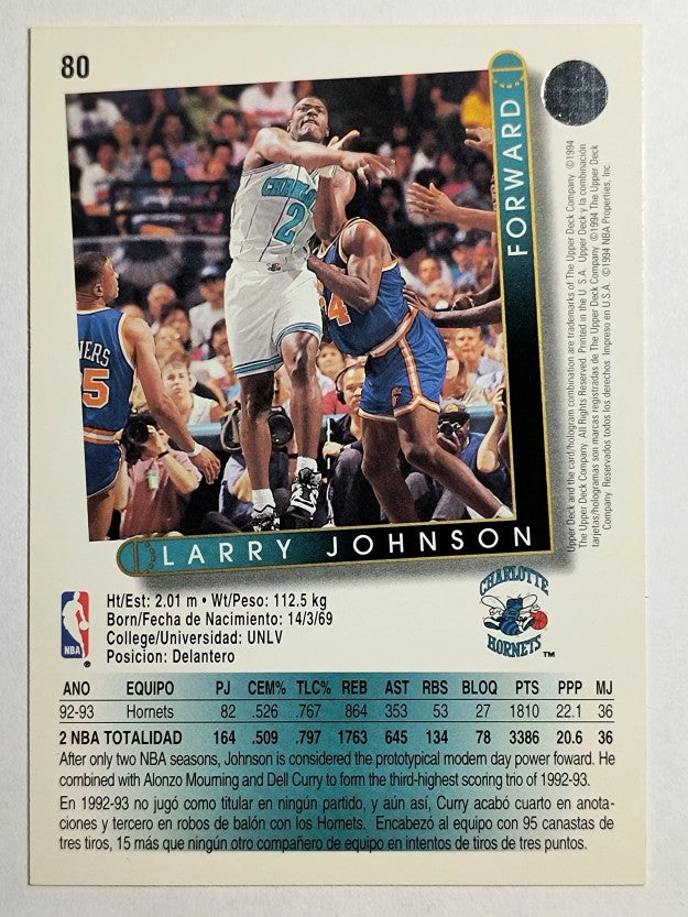 1993-94 Upper Deck International Spanish #80 Larry Johnson