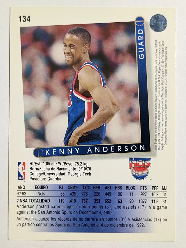 1993-94 Upper Deck International Spanish #134 Kenny Anderson