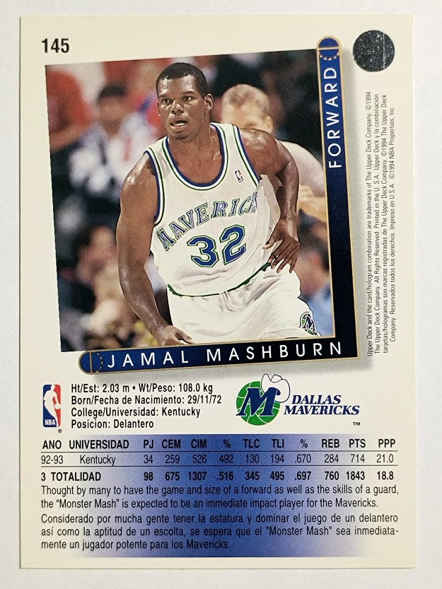 1993-94 Upper Deck International Spanish #145 Jamal Mashburn (NM)