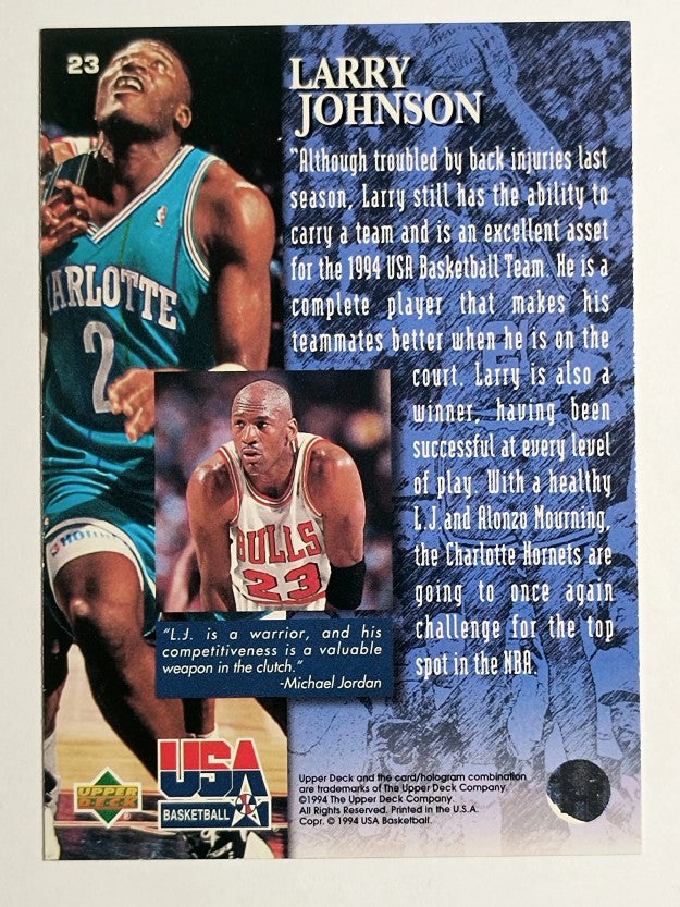 1994 Upper Deck USA #23 Larry Johnson/The Jordan Report