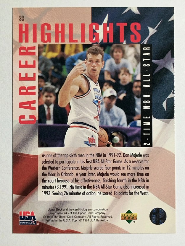1994 Upper Deck USA #33 Dan Majerle/3-Time NBA All-Star