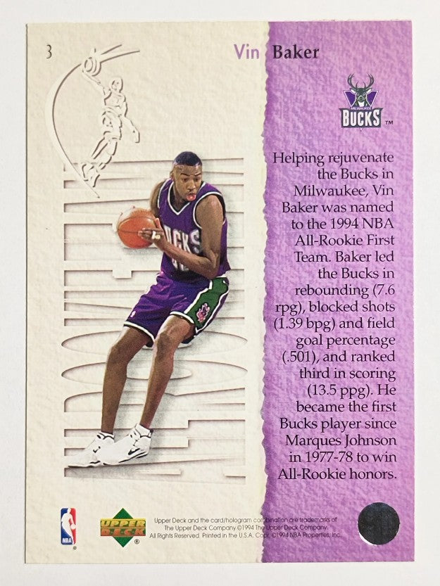 1994-95 Upper Deck #3 Vin Baker ART