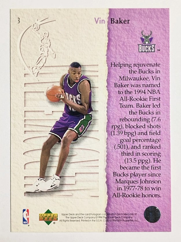1994-95 Upper Deck #3 Vin Baker ART