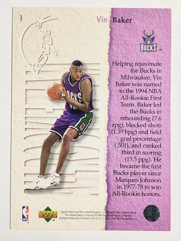 1994-95 Upper Deck #3 Vin Baker ART