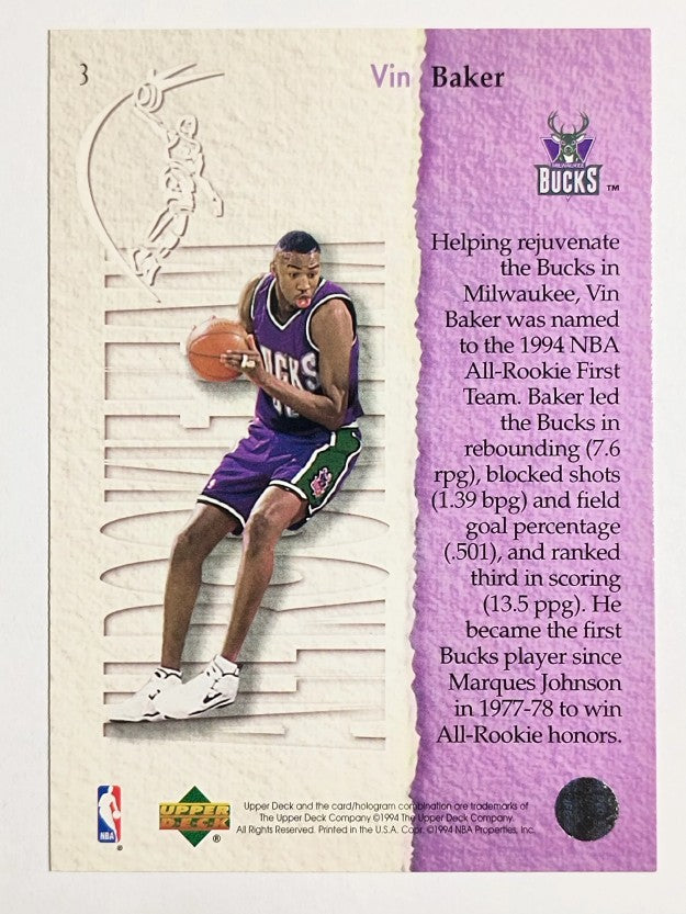 1994-95 Upper Deck #3 Vin Baker ART