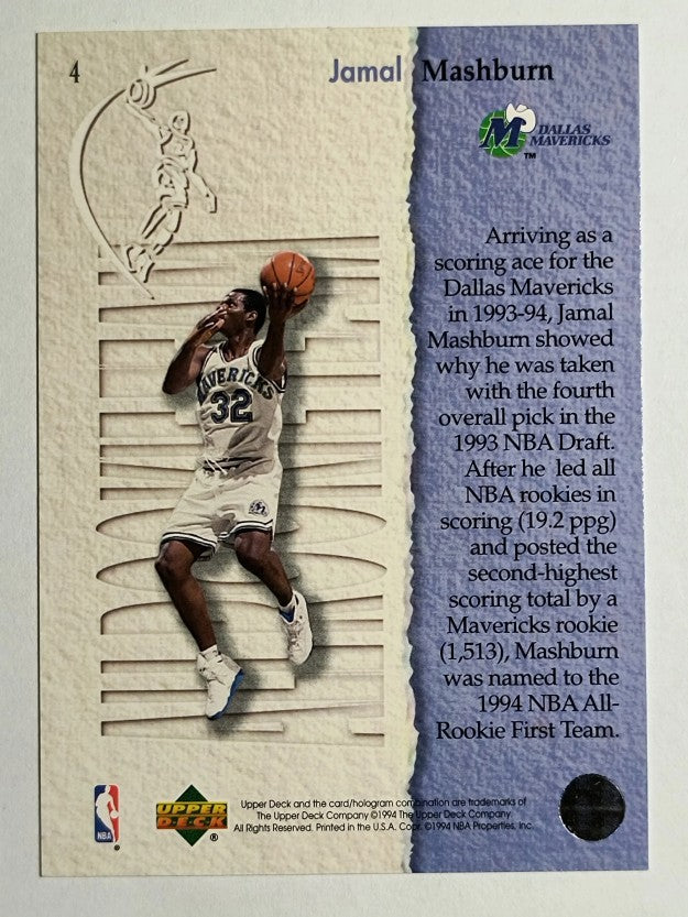 1994-95 Upper Deck #4 Jamal Mashburn ART