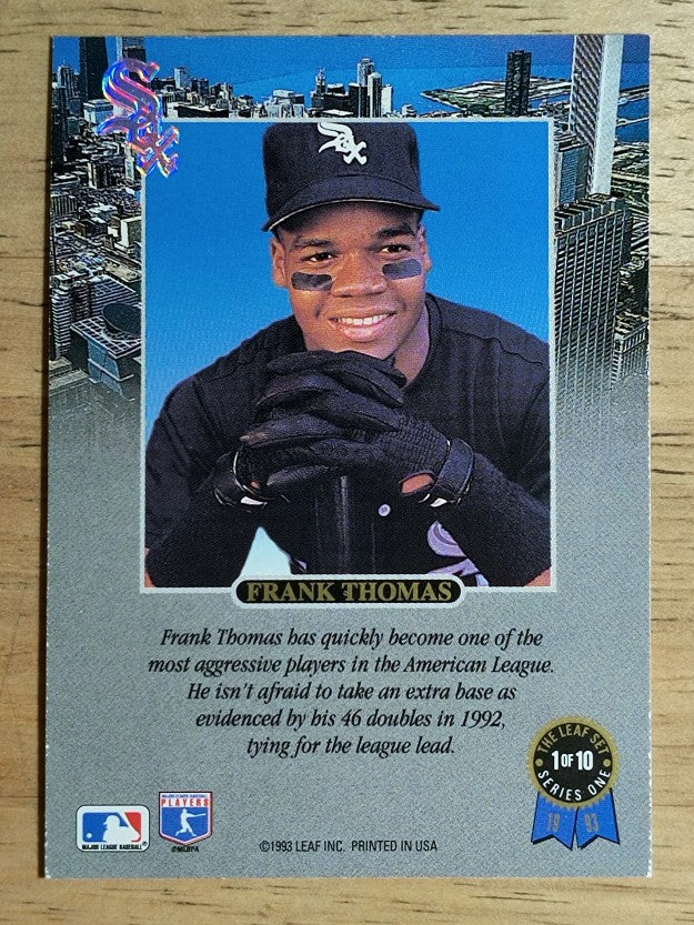1993 Leaf Thomas #1 Frank Thomas/Aggressive
