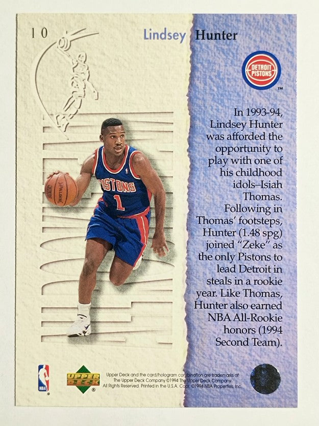 1994-95 Upper Deck #10 Lindsey Hunter ART