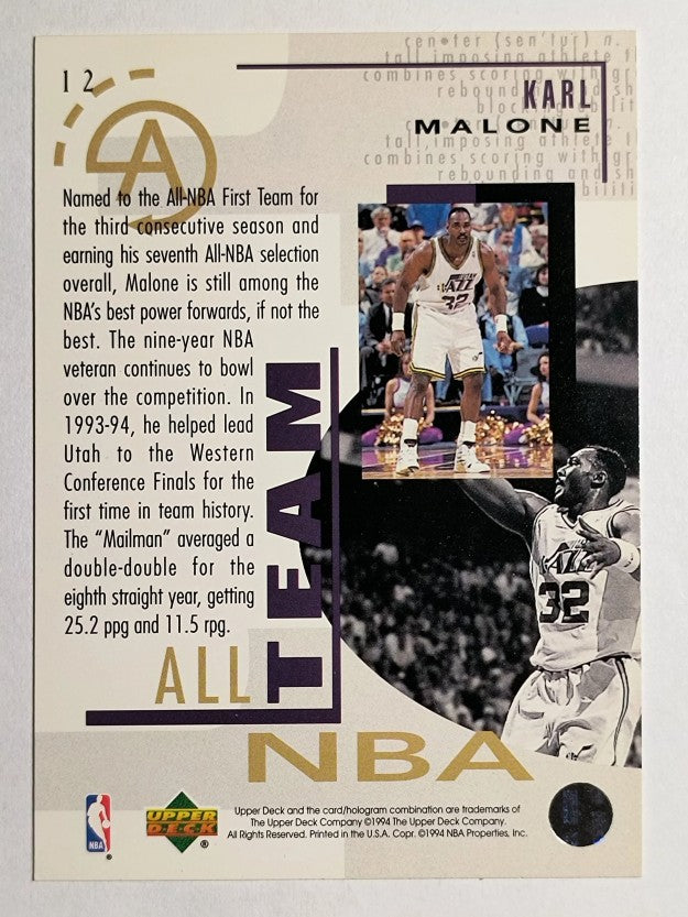 1994-95 Upper Deck #12 Karl Malone AN