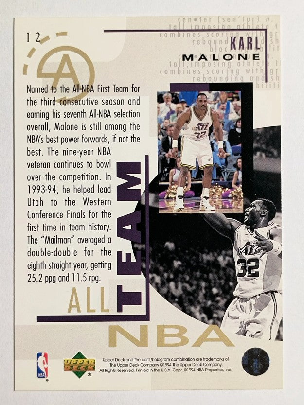 1994-95 Upper Deck #12 Karl Malone AN
