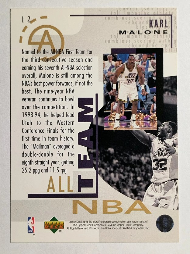 1994-95 Upper Deck #12 Karl Malone AN