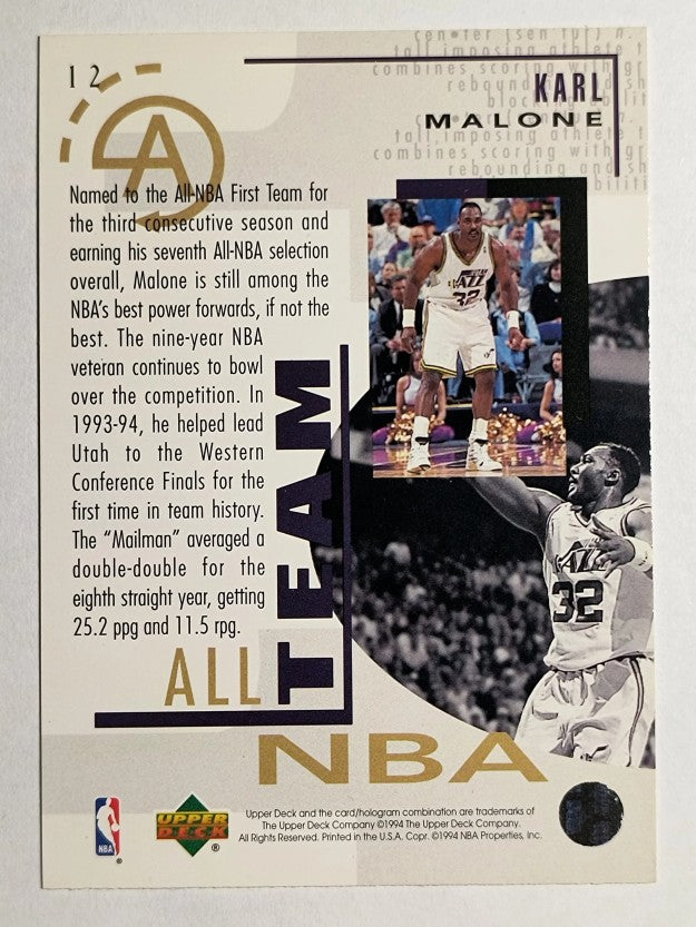 1994-95 Upper Deck #12 Karl Malone AN