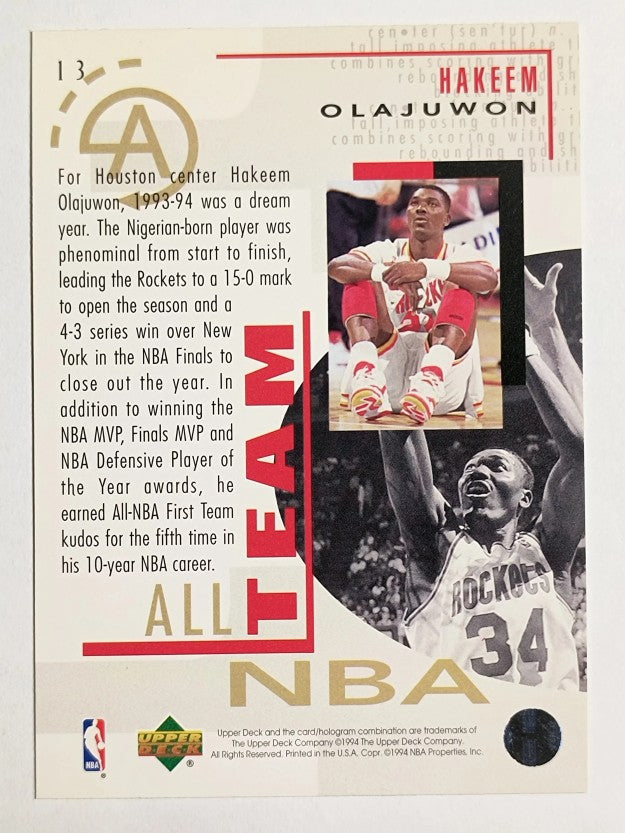 1994-95 Upper Deck #13 Hakeem Olajuwon AN