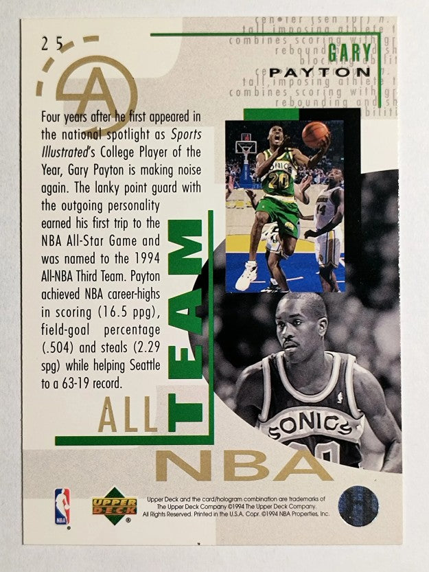 1994-95 Upper Deck #25 Gary Payton AN