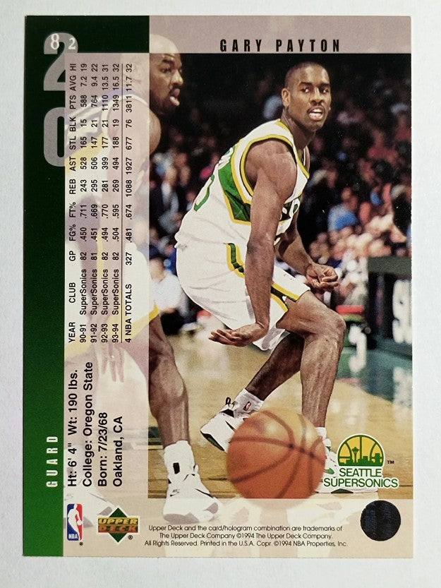 1994-95 Upper Deck #82 Gary Payton