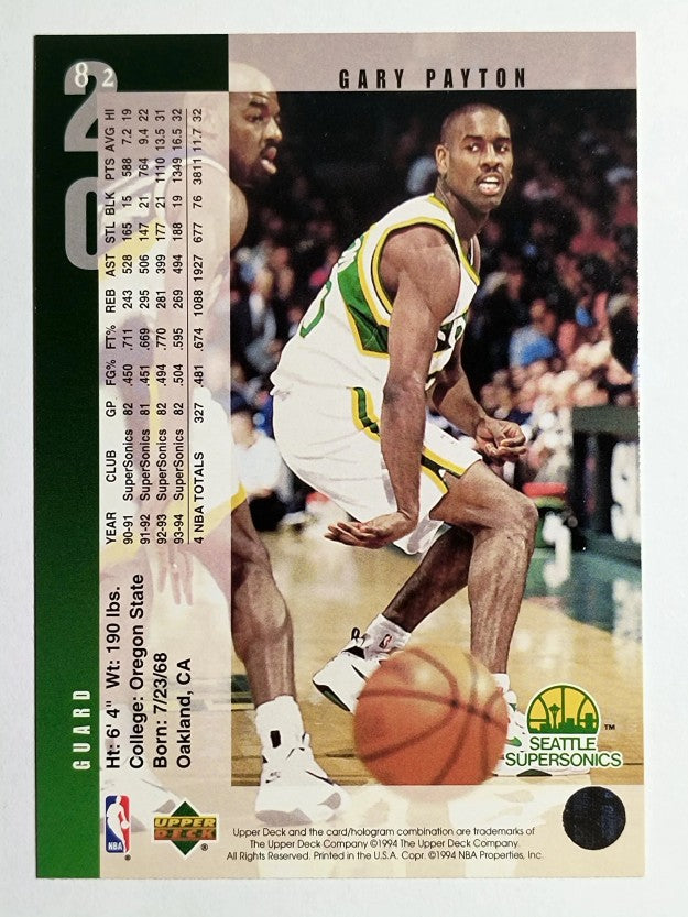 1994-95 Upper Deck #82 Gary Payton