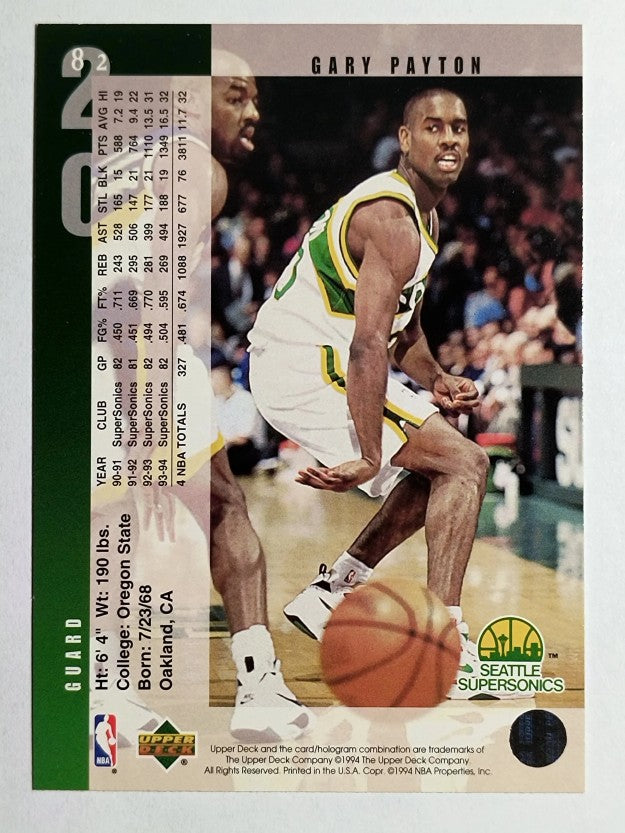 1994-95 Upper Deck #82 Gary Payton