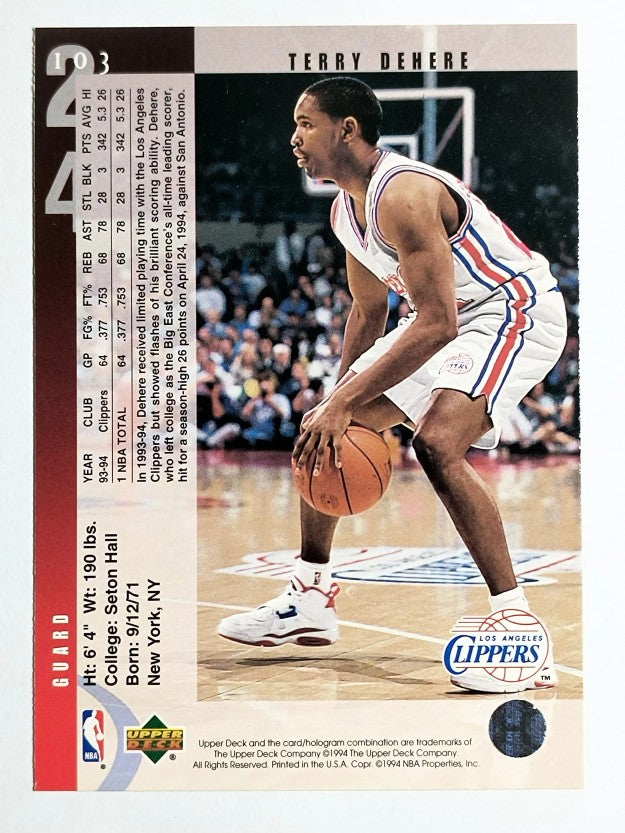 1994-95 Upper Deck #103 Terry Dehere