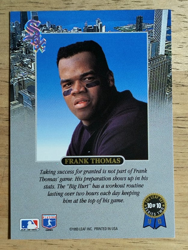 1993 Leaf Thomas #10 Frank Thomas/Preparation