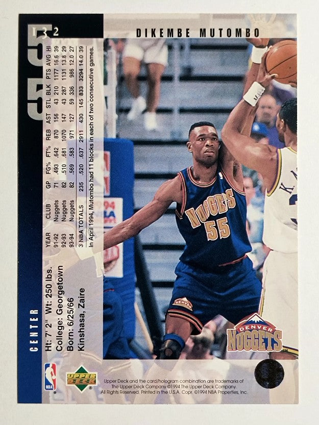 1994-95 Upper Deck #132 Dikembe Mutombo