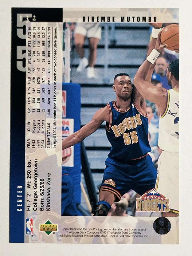 1994-95 Upper Deck #132 Dikembe Mutombo